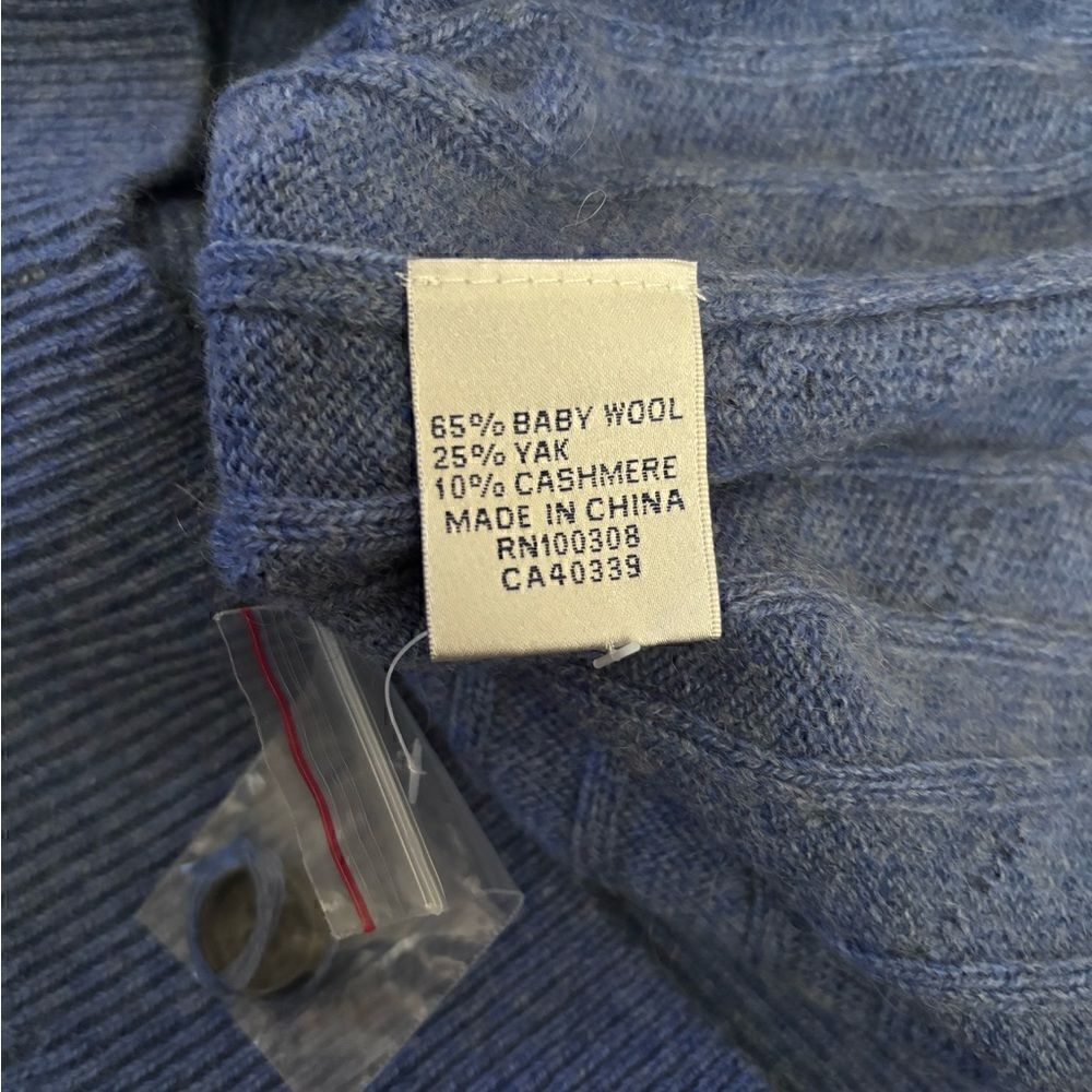 Peter Millar Baby Wool / Cashmere Cable Quarter-Zip Sweater Size XL NWT - Picture 11 of 12